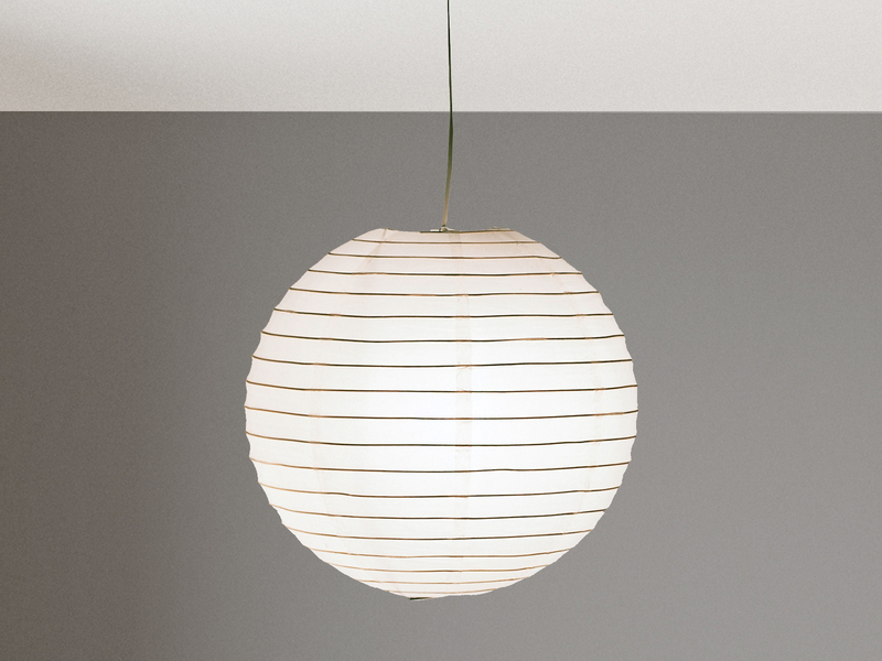 Pendelleuchte Lampion Trio Lampenschirm Japan-Kugel PAPER Papier blau Ø 40cm