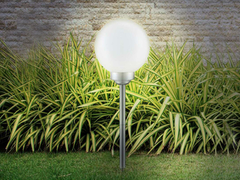 LED Solarleuchte Gartenleuchte mit Erdspieß, Solarkugel Ø 20cm