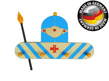Kindergarderobe aus Holz, Made in Germany, 4 Haken, 40x30cm, Design RITTER