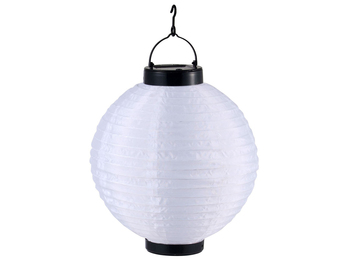 LED Solarleuchte Lampion, Gartenlampe zum Aufhängen, Ø 25,5cm, Farbe weiß