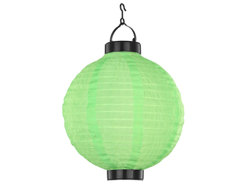 LED Solarleuchte Lampion, Gartenlampe zum Aufhängen, Ø 25,5cm, Farbe grün