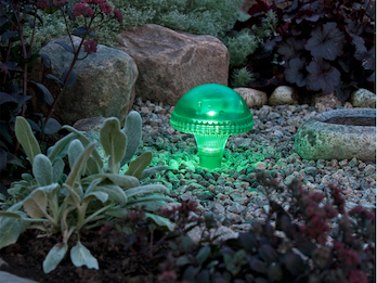 LED Solarleuchte / Gartenleuchte ASSISI, IP44, grün, Höhe 27,5 cm