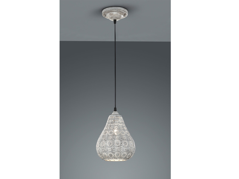 1xE14 Schalter Trio Tischleuchte JASMIN in Kupfer m Ø19cm H36cm