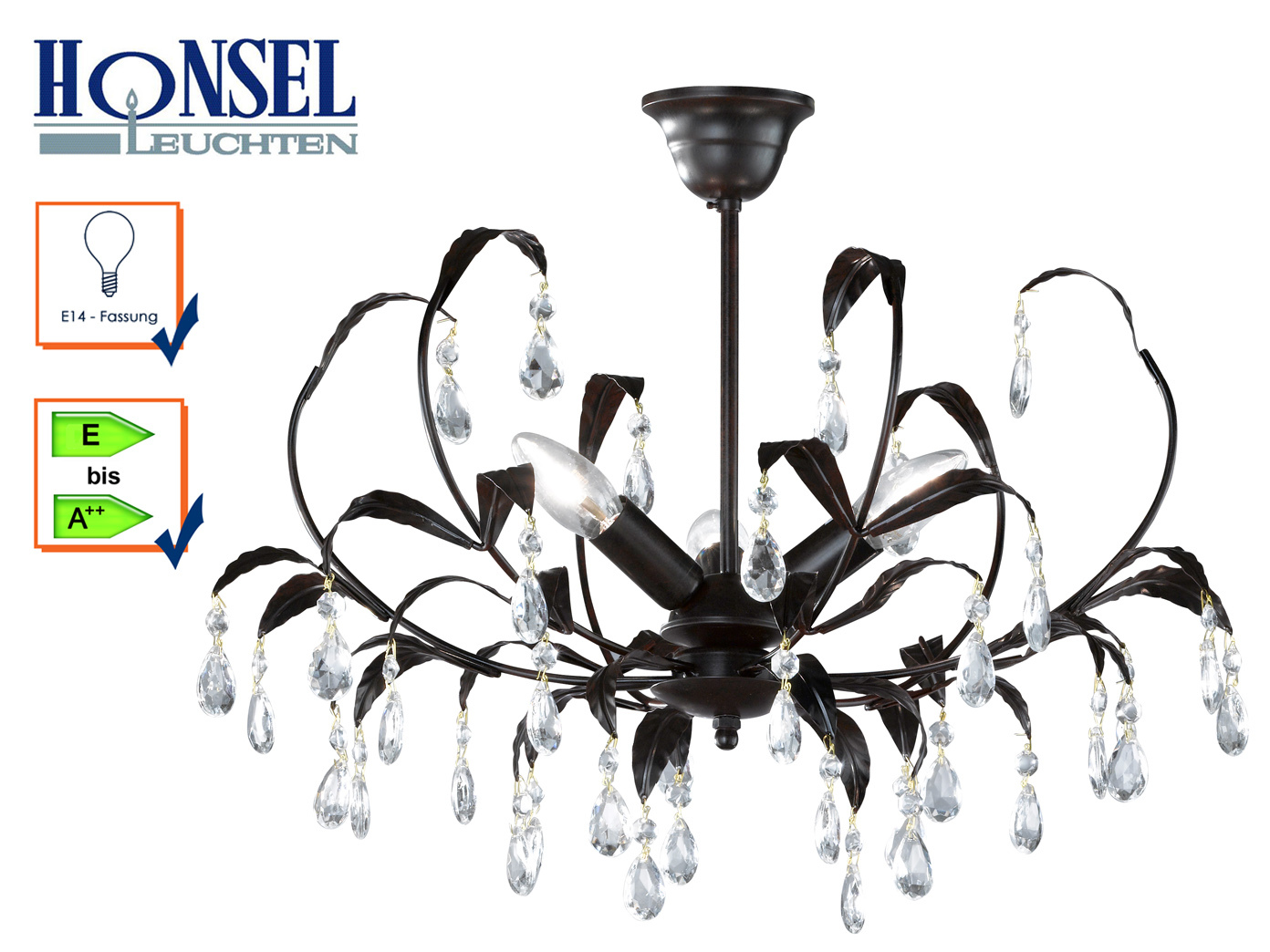 Deckenlampe Ø 58cm Rostfarbig & klares Glas Deckenleuchten ... Deckenlampe Ø 58cm Rostfarbig & klares Glas Deckenleuchten ...