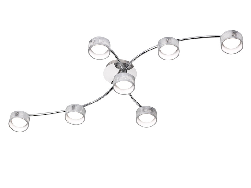 Deckenlampe Silber Länge 101,5cm 7x 5W LED, Designerlampen