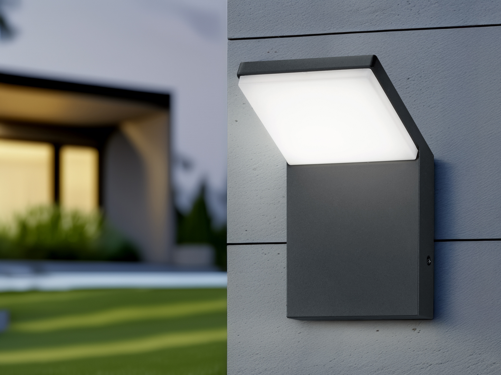 LED Außenleuchten mit Bewegungsmelder Anthrazit Gehwegleuchten