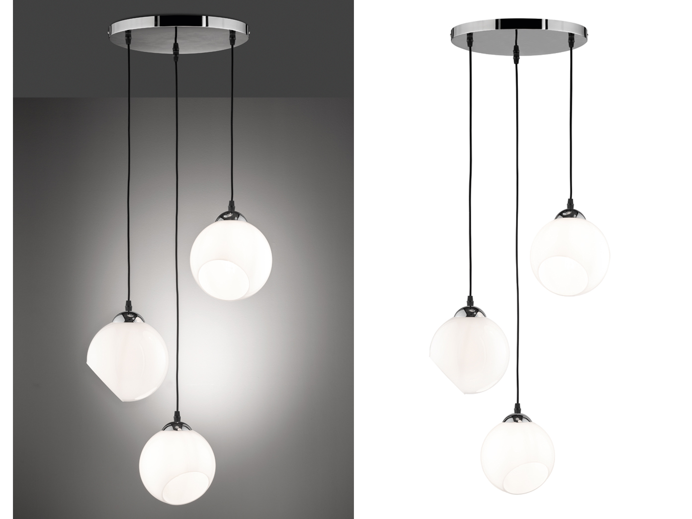 Pendelleuchten Weiße Glaskugel Hängelampen für Esszimmer über