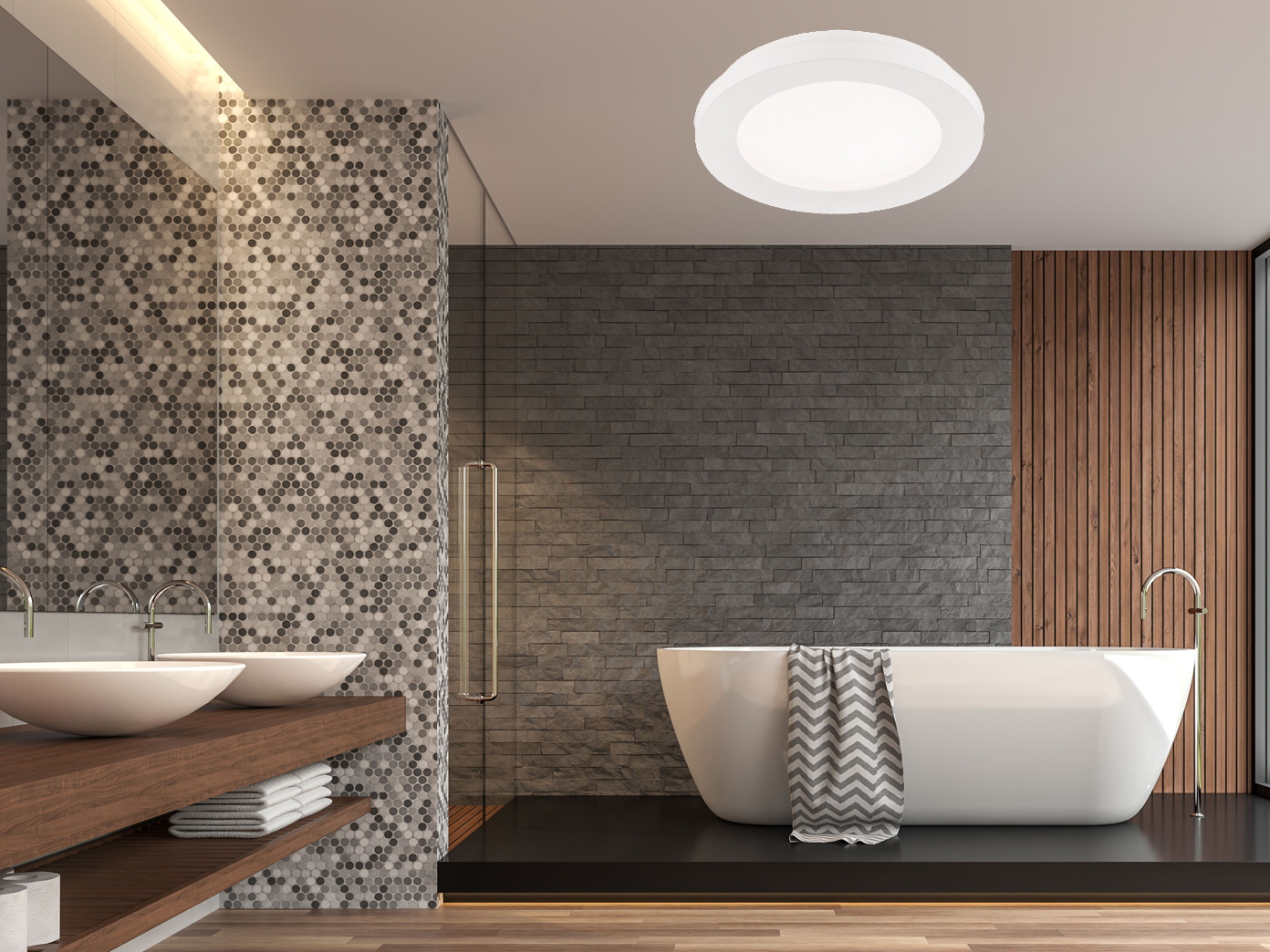 Dimmbare LED Wandlampen fürs Badezimmer in Weiß Deckenlampen Gäste WC