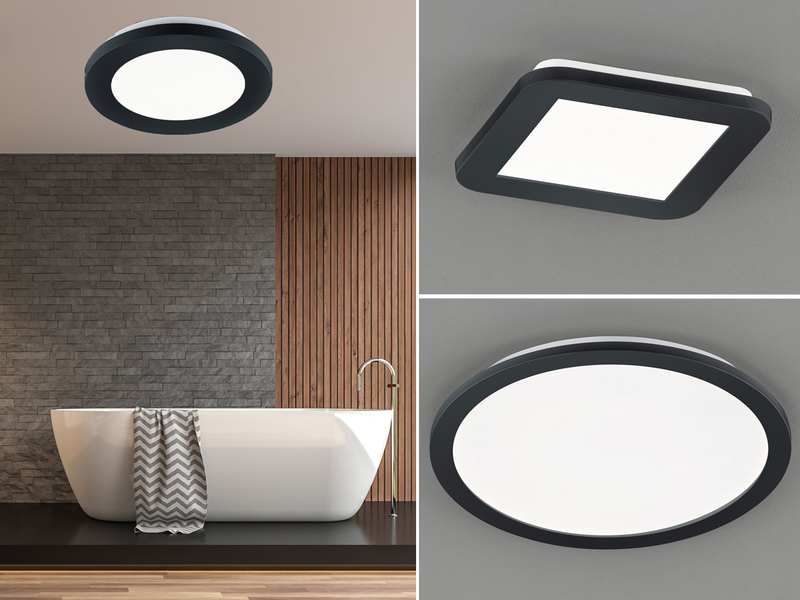 Dimmbare LED Wandlampen fürs Badezimmer schwarze Deckenlampen Gäste WC eBay
