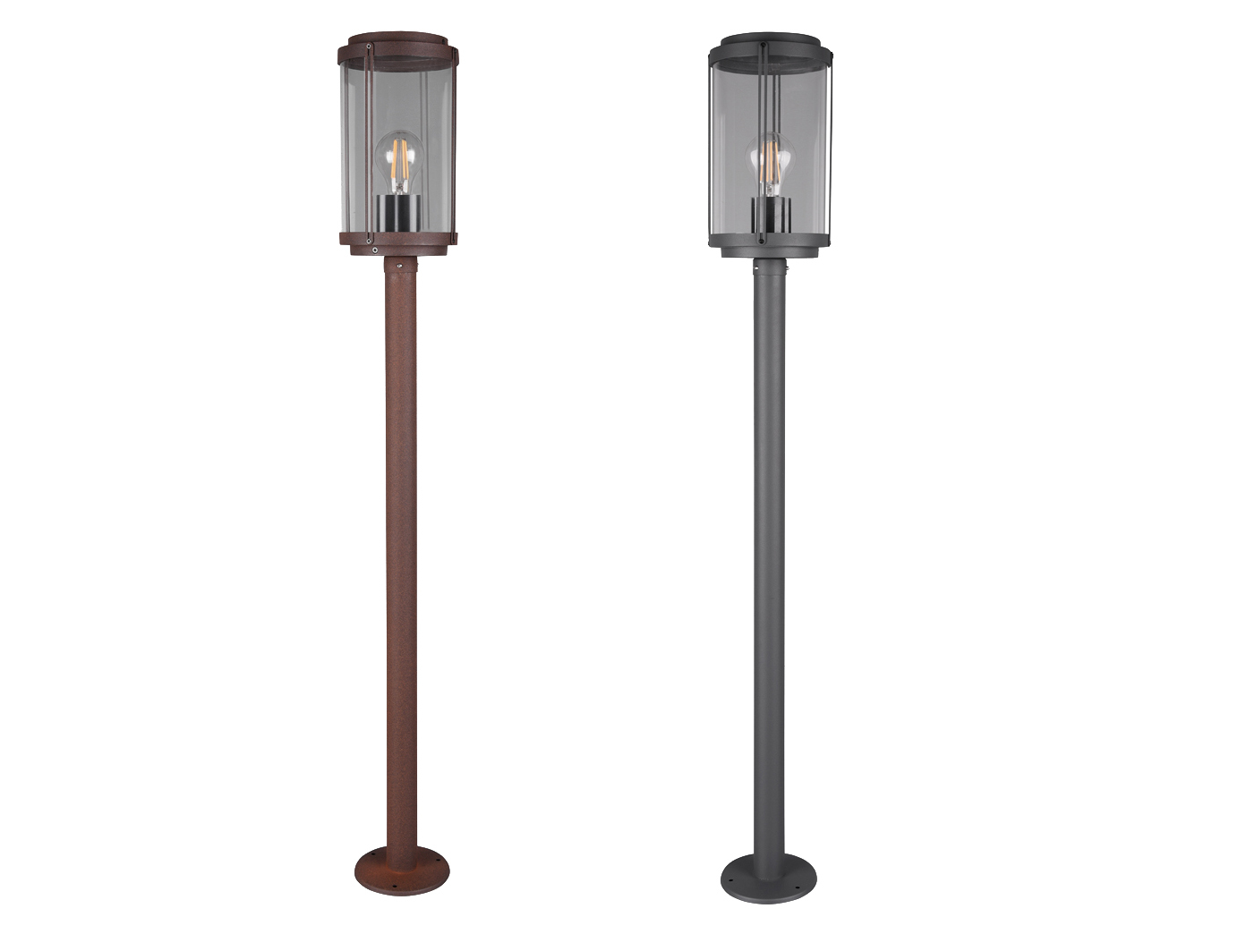 Gartenlampen mit Strom Außenleuchten Laterne rund Outdoor Stehlampen