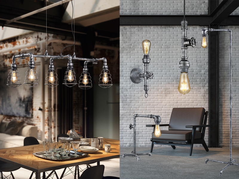 Außergewöhnliche Industrial Style Lampen für über Esstisch Wohnzimmer