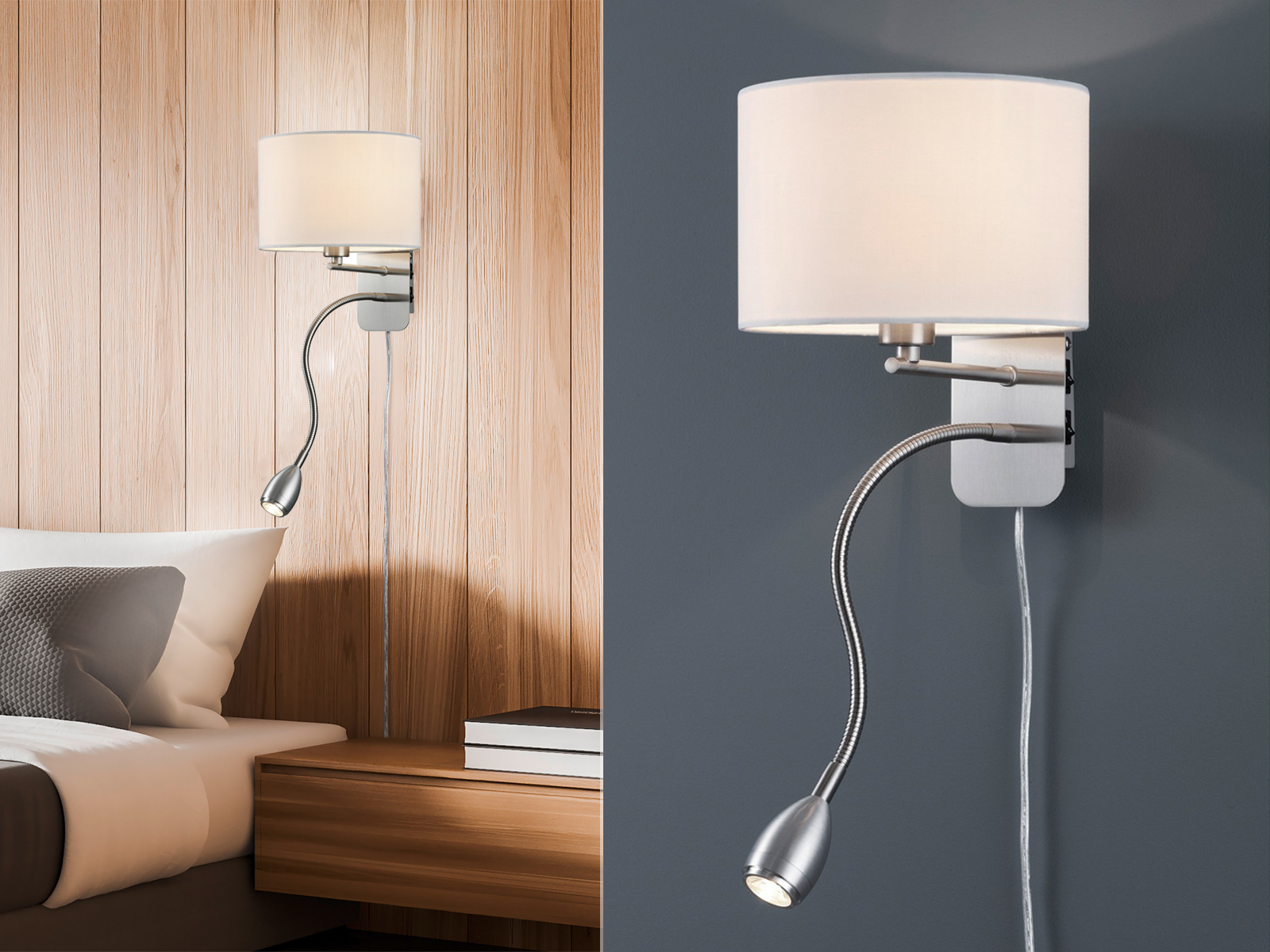 Wandleuchten mit Stromkabel und Stecker für Steckdose Wandlampen