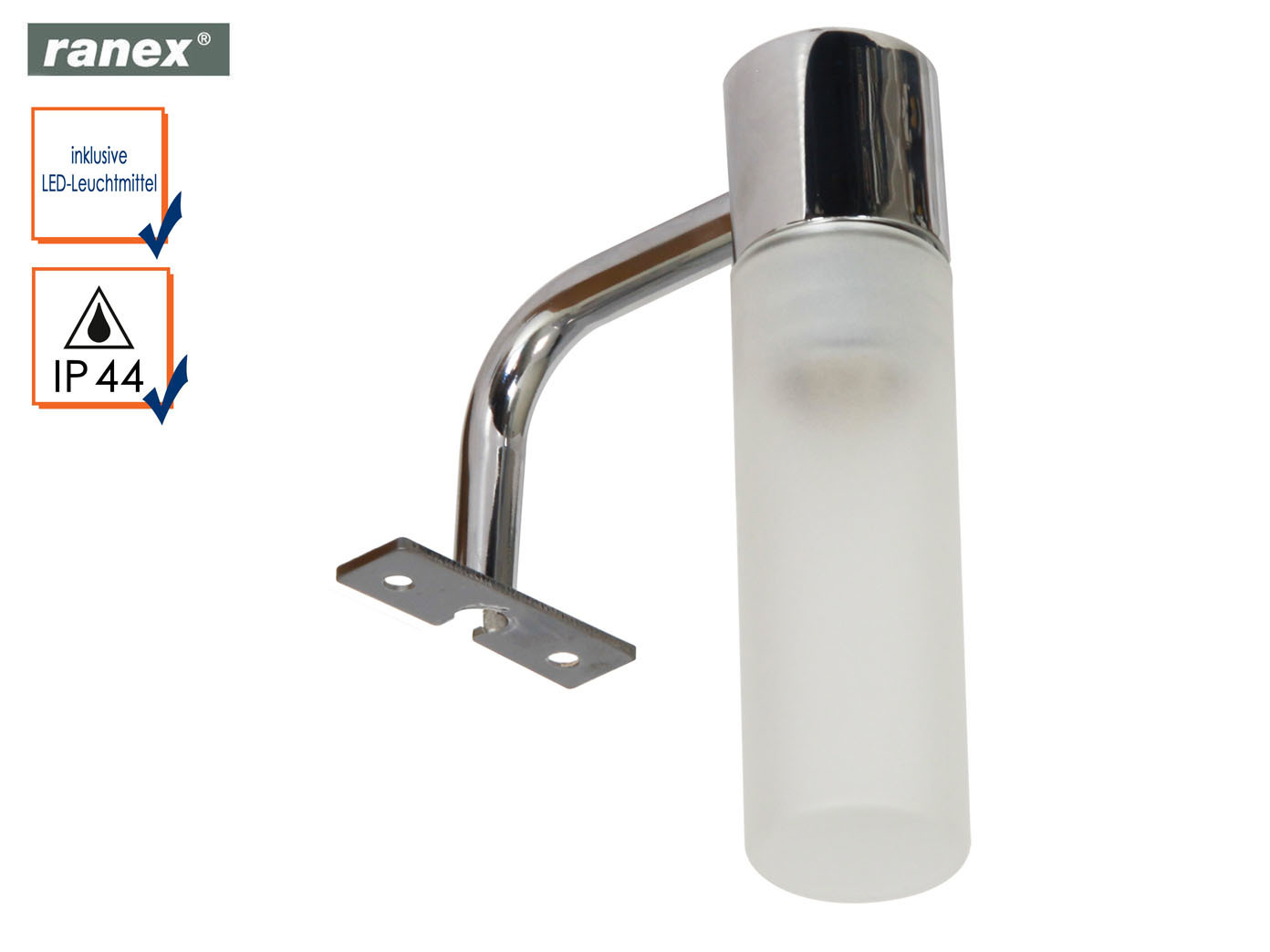 Badezimmer Spiegelleuchte mit LED, Lampenschirm Glas Beleuchtung Bad ... Badezimmer Spiegelleuchte mit LED, Lampenschirm Glas Beleuchtung Bad ...